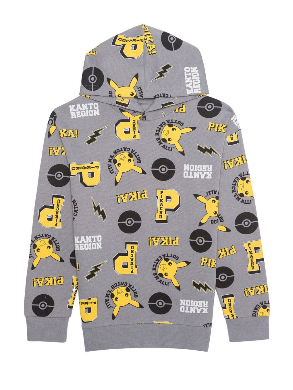 Pikachu Pokémon kids fleece hoodie long sleeve size XL